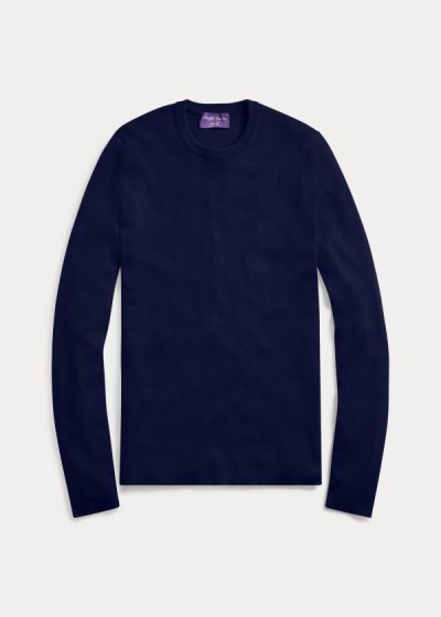 Ralph Lauren RLX Slim Ribbed Merino Striktrøje Herre Danmark (DRKOS8390)